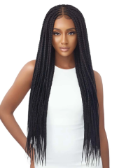Outre Pre-Braided 4x4 Lace Front Wig - MIDDLE PART FEED-IN BOX BRAIDS 36"