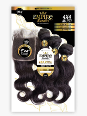 Sensationnel Empire Bundles Multi-Pack 3pcs Bundle + 4x4 HD Lace Closure - BODY WAVE