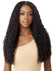 Outre 100% Human Hair Blend 5"x5" Lace Closure Wig - HHB-PERUVIAN WATER WAVE 24"