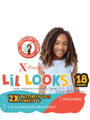 Outre X-Pression Lil Looks 2X BUTTERFLY LOCS SWEETY Crochet Braid 8