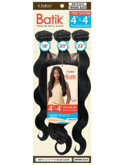 Outre Batik Premium Multi Blend BODY Weave 18" 20" 22" + 4x4 HD Lace Closure