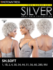 Motown Tress Human Hair Silver Gray Hair Collection Wig - SH.SOFT