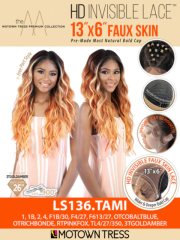 Motown Tress Premium Synthetic 13x6 Faux Skin HD Invisible Lace Wig - LS136.TAMI