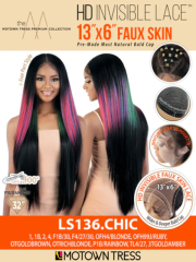 Motown Tress Premium Synthetic 13x6 Faux Skin HD Invisible Lace Wig - LS136.CHIC