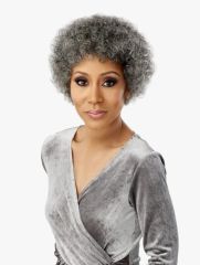 Sensationnel Empire Celebrity Human Hair Salt & Pepper Wig - BLISS