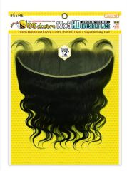 Beshe Bundle Bee 100% Human Hair 13X5 HD Invisible BODY Lace Closure