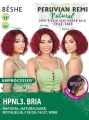 Beshe Peruvian Natural Human Remi Hair 13X2 Lace Wig - HPNL3.BRIA