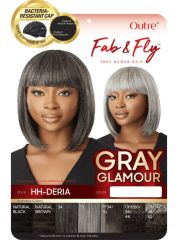 Outre Fab & Fly Gray Glamour 100% Human Hair Wig - HH-DERIA