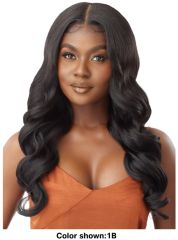 Outre 100% Human Hair Blend 5"x5" Lace Closure Wig - HHB-BODY CURL 24"