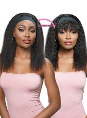 Janet Collection 100% Human Hair Crescent Band Wig - LAVY