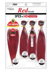 Mane Concept Pristine Red Bundle 11A STRAIGHT Weave 3PCS with HD 4x5 Lace Closure (PRW432)