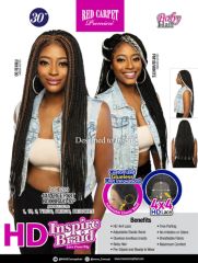 Mane Concept HD Inspire Braid 4x4 Free Part Lace Front Wig - RCHB209 BOX BRAID 30