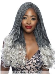 Mane Concept HD Inspire Braid 4x4 Free Part Lace Front Wig - RCHB212 BOUNCY FRENCH CURL 24"