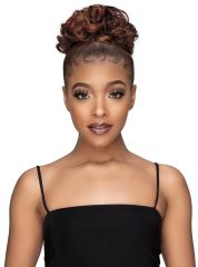 Janet Collection Human Hair Blend Bun Remy Illusion Scrunch - TENDRIL