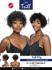 Mane Concept Trill 100% Unprocessed Human Hair Full Wig - TR1183 SOFT FOAM CURL 8"