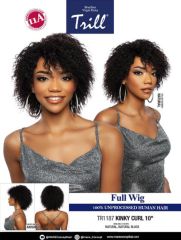 Mane Concept Trill 11A 100% Unprocessed Human Hair Full Wig-KINKY CURL 10"(TR1187)