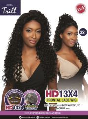 Mane Concept 100% Unprocessed Human Hair Trill 13x4 HD Lace Wig - DEEP WAVE 30" 32"  (TRFL230230 & TRFL 230232)