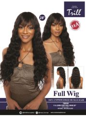 Mane Concept Trill 11A 100% Unprocessed Human Hair Full Wig - LOOSE BODY FULL BANG 28"(TRM108)