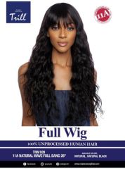 Mane Concept Trill 11A 100% Unprocessed Human Hair Full Wig - NATURAL WAVE FULL BANG 28"(TRM109)