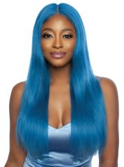 Mane Concept Trill 13A Human Hair HD Pre-Colored Lace Front Wig - COBALT BLUE STRAIGHT