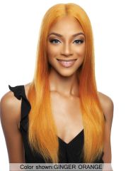 Mane Concept Trill 13A Human Hair HD Pre-Colored Lace Front Wig - 13A GINGER ORANGE STRAIGHT