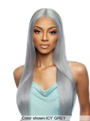 Mane Concept Trill 13A Human Hair HD Pre-Colored Lace Front Wig - 13A ICY GREY STRAIGHT