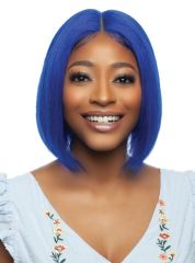 Mane Concept Trill 13A Human Hair HD 6" Deep Pre-Colored Lace Front Wig - ROYAL BLUE STRAIGHT BOB 