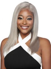 Mane Concept Trill 13A Human Hair HD Pre-Colored Lace Front Wig - TROC4303 ICY GREY STRAIGHT