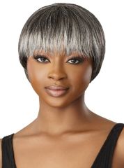 Outre Fab & Fly Gray Glamour 100% Human Hair Wig - ZAIDA