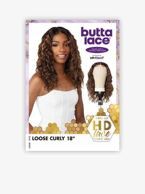 Loose Deep Wave Brazilian Butta Lace Curly Wig With Glueless Lace